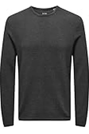 Only & Sons Herrtröja ONSPANTER S M L XL XXL svart grå blå bomull, , XXL