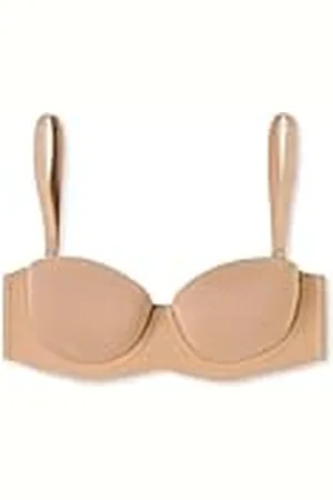 Schiesser Bandeau-bh för kvinnor med avtagbara remmar och glidande kupor enkel jersey – unik Micro, , 85B, , 85B