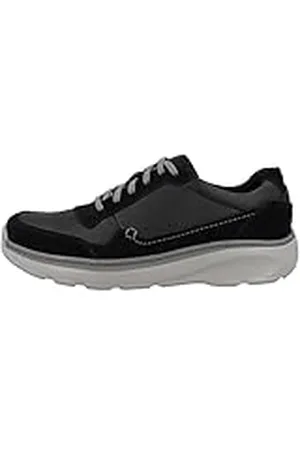 Clarks Herr ChartLite Move sneakers, Black Leather, 42 EU, , 42 EU