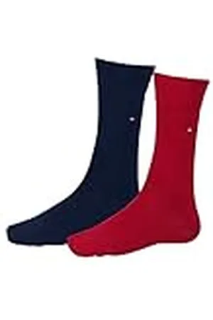 Tommy Hilfiger Herrstrumpor dubbelpack röd/mörkblå, , 39-42 EU