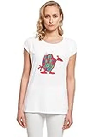 Merchcode Dam-t-shirt, dam, ren och stimpy, Happy t-shirt, lös passform, bomull, 100%, XXL, , XXL