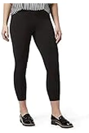 HUE Wide Waistband för kvinnor, Blackout Cotton Capri-leggings, blandade strumpor, , L