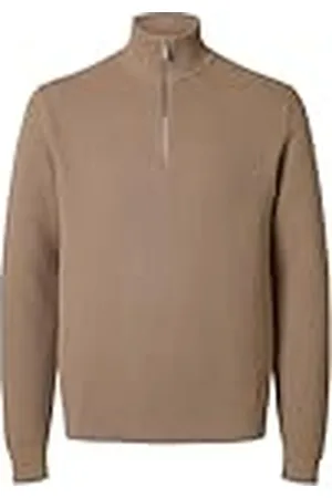 SELECTED Slhdane Ls stickad struktur halv dragkedja Noos, , S
