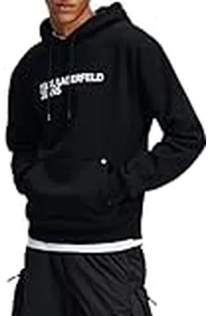 Karl Lagerfeld Herr reg logo huvtröja sweatshirt med huva, , S