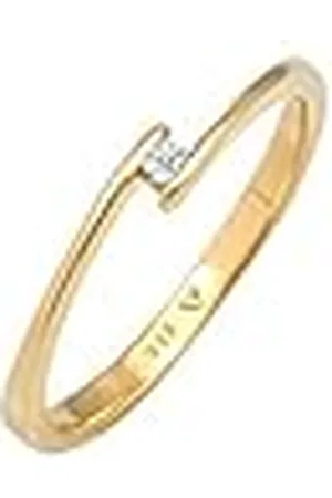 Elli Diamore dam solitär ring 585 gult diamant vit 0,03 ct briljant slipning e Gult , 58, colore: , cod. 0604530214_52