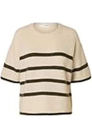 SELECTED Slfmaline-Liliana 2/4 stickad O-hals Noos, , L