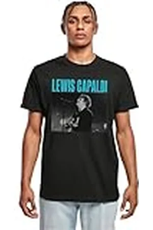 Merchcode Lewis Capaldi T-shirt för män – Photo Tour T-shirt, normal passform, 100% bomull, , XL