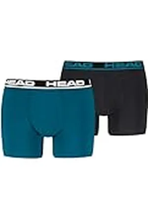 Head Herr grundläggande boxer, äkta teal, L (2-pack), , L