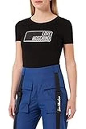 Moschino T-shirt med glitter märke för damer, , 44 SE