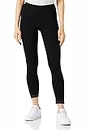 Kaffe Dam spets elastiska långa tights leggings, , M