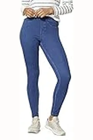HUE Dam Curvy Fit Essential Denim Leggings Strumpor, , XL