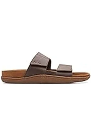 Clarks Pilton rem Slide Sandal för män, Brun nubuck, 45 EU