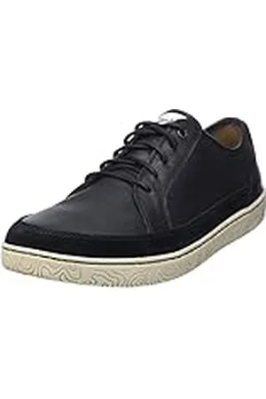 Clarks Hodson Lace sneakers för män, Svart läder, 46 EU