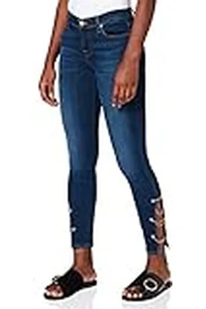 7 for all Mankind Dam The Skinny Crop Slim Illusion Eco Empower with Chains On Home Jeans, , 27W x 30L