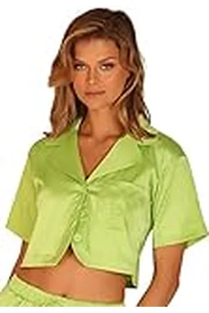 OW Intimates OW COLLECTION Dam, citrongräs, crop tröja, pyjamastopp, , XL