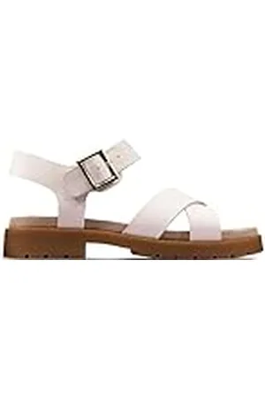 Clarks Orinoco rem remsandaler för kvinnor, Vitt vitt läder vitt läder, 41.5 EU