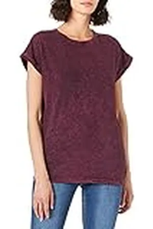 Build Your Brand Ladies Acid Washed Extended Shoulder Tee cool t-shirt för kvinnor med överlappade axlar finns i många färger, storlekar XS-5XL, , 3XL