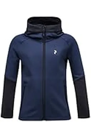 Peak Performance Barn Rider Zip huvtröja jacka, blå skugga-svart, 130