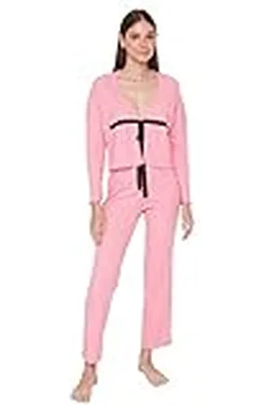 Trendyol Dam Enfärgad Stickad Pyjamas Set (paket med 2), , M