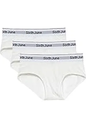 Sixth June Set med 3 trosor för kvinnor - elastiskt band - Slim Fit - 95% bomull, 5% elastan, , XS