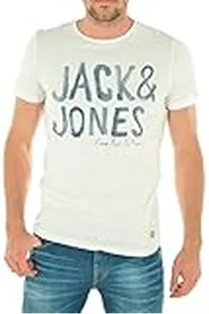 JACK & JONES Jack and Jones herrskylt enfärgad rund hals kortärmad t-shirt, , XL