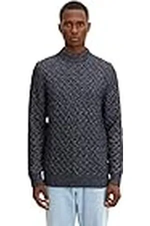 TOM TAILOR Herr Stickad tröja i melange-look 1033650, , M
