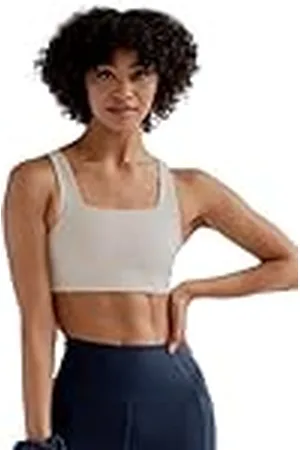 GIRLFRIEND COLLECTIVE Tommy Sports Bra, Women’s Sports Bra Cropped, Square Neck, Without padding and underwire, Perfect for Boxing, Running, Training, Sizes XXS-6XL