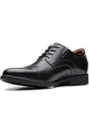 Clarks Herr Whiddon Cap sneakers, Svart läder, 43 EU