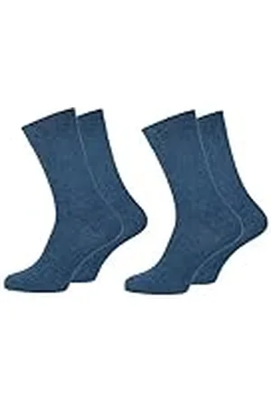 Nur Der Herren bomull stretch Doppelpack strumpor (set med 2) herr, (jeansmelange), 43/46 EU