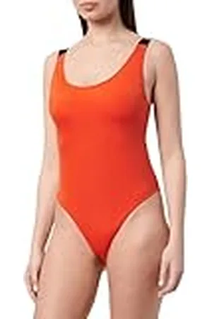 Calvin Klein Dam skopa rygg en del skopa tillbaka baddräkt, , L, , L