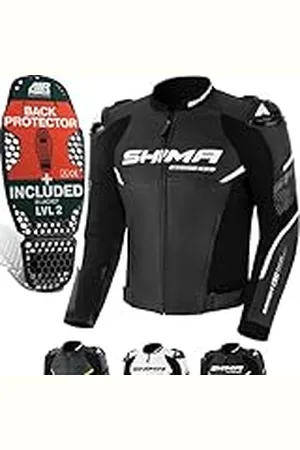 Shima BANDIT motorcykeljacka byxor män med skydd AIRFORCE ryggskydd läder motorcykelkombination sommar läderkombination, , 50