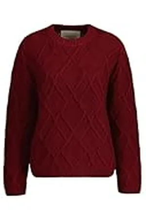 GANT Texturerad stickad C-hals, , L