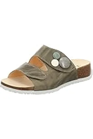 Think! Dam Mizzi_3-000657 kromfri garvad hållbar toffel pantolett, 7000 salvia/kombi, 46 EU, , 46 EU