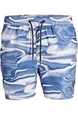 JACK & JONES Herr JPSTFIJI JJSWIM DIGITAL badshorts, Sodalite Blue, S, , S