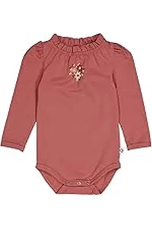 Müsli Av grön bomull baby-flicka dahlia tryck L/S kroppsbas lager underkläder, , 56