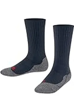 Falke Unisex - Barn aktiv varm tjock ribbad tjock tjock tjock solid färg idealiska för sport andas snabbtorkande temperaturreglerande luktreducerande ull funktionell tråd 1 par,