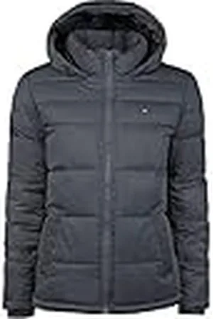 Tommy Hilfiger Hooded Puffer Jacket herr Down Alternative Outerwear Coat Hooded Puffer Jacket, Marinblåmelange, XXL