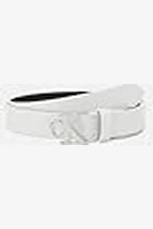 Calvin Klein Jeans dam rund monopack LTHR bälte 25 mm fast, ljus vit, 65, , 65