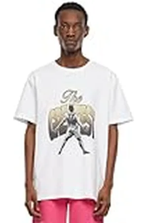 Mister Tee Upscale herr-t-shirt, supertung oversize t-shirt, tryck t-shirt för män, överdimensionerad passform, streetwear, , 4XL