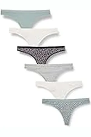 Amazon Dam bomull stringunderkläder, paket med 6, , stor