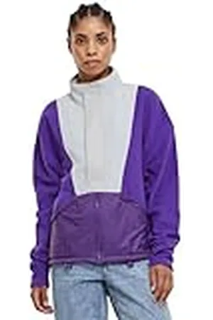Urban classics Damjacka Ladies Polarfleece Track jacka äkta lila/ljushalt 3XL, , 3XL