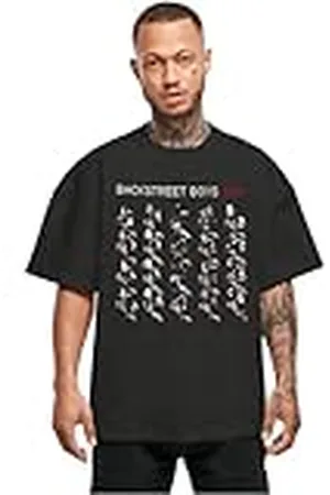 Merchcode T-shirt för män, Backstreet Boys – DNA-album röd ultra tung bomullslåda, t-shirt, normal passform, bomull 100%, XXL, , XXL