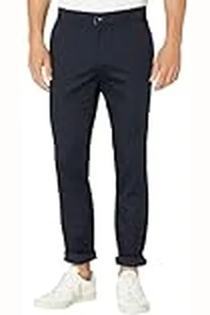 Armani Exchange Herr raka passform byxor lediga byxor, , 38 SE