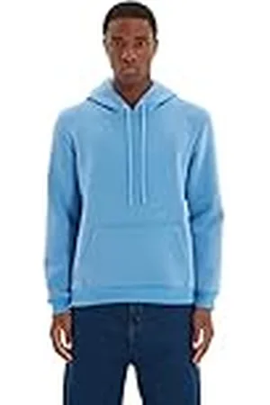 Trendyol Herr herr normal passform Kangaroo Pockets tröja med huva, XL