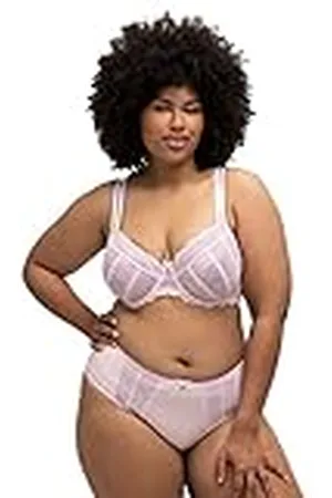 Ulla Popken Dam Wire-Bra, Lace, Shell Shape BH, Bless rosa, 85, , 85C