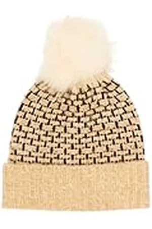 Kaffe Kvinnors hatt stickad tillgång smal passform vikbar kant Faux Fur Cheerleader, , One size