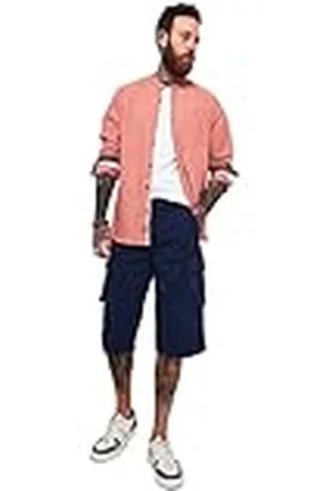 Joe Browns Herr flera fickor vadlängd bälte casual cargoshorts, blå, 32 midja, , 32W
