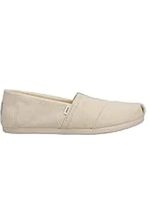 TOMS Kvinnors Alpargata Print Glitter Flat Toffel, Naturlig, 37.5 EU