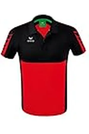 Erima Unisex Six Wings sport pikétröja, Röd/svart, S