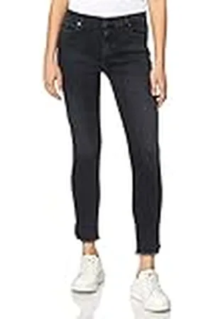 7 for all Mankind Dam The Skinny Crop Luxe Vintage Any Time with Frayed Curved Home Jeans, , 28W x 30L